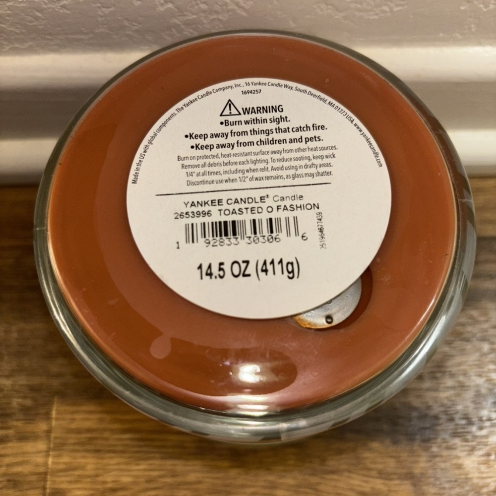 YANKEE CANDLE Toasted Old Fashioned (Medium 3 Wick Candle) NEW! - Picture 12 of 16
